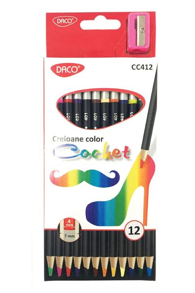 Daco Creion color 12 culori Cochet
