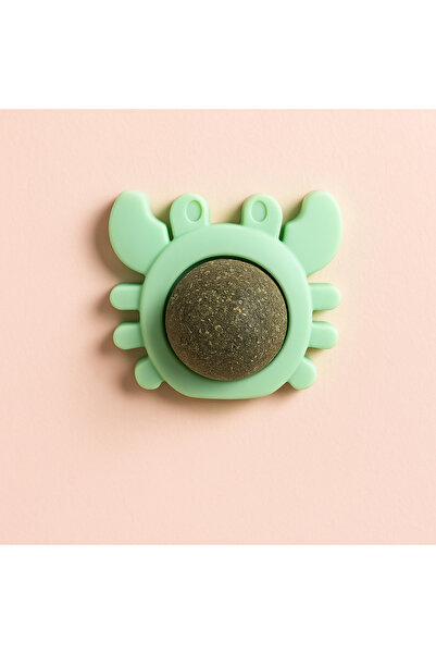 Mersi SHOP لعبة النعناع البري على شكل سرطان البحر - كرة النعناع البري اللاصقة