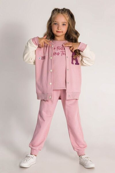 HAUSEkids 4-9 Years Alora College Girl's College Jacket-Powder