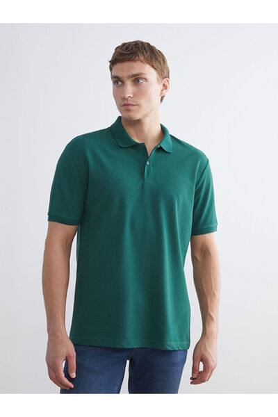 LC Waikiki Rmz Gi̇yi̇m Farkiyla Devrik Roba Yaka Pique Men's T-Shirt