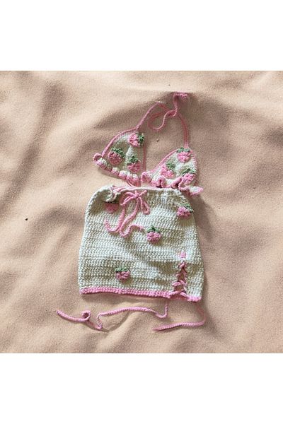 Charme Elegant Hand Knitted Children's Bikini Suit