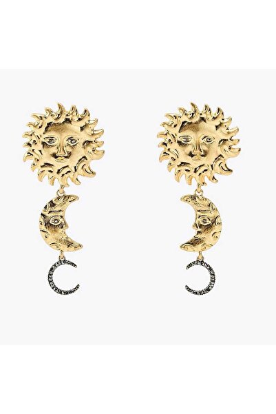 by deniz çakır takı & aksesuar Sun and Moon Stone Earrings