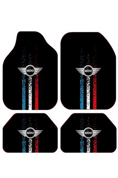 Carmine Carpet Mini Cooper Dekor Dijital Baskılı Her Araca Uyumlu Yıkanabilir...