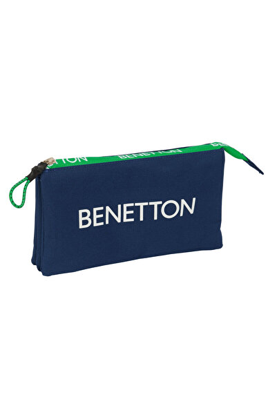 Benetton Geantă de voiaj verde bleumarin 22 x 12 x 3 cm
