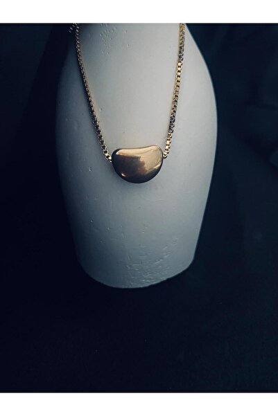 KANERUZ Gold Color Heart Figured Tarnish Steel Necklace