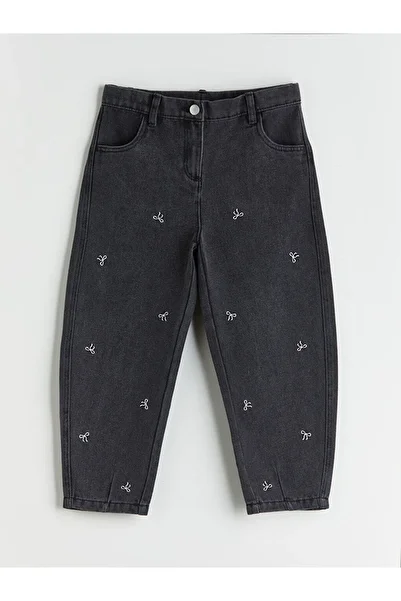 LC Waikiki Sparkling Choices from Shining Store |   Girls' Jeans with Adjustable Elastic Waistband