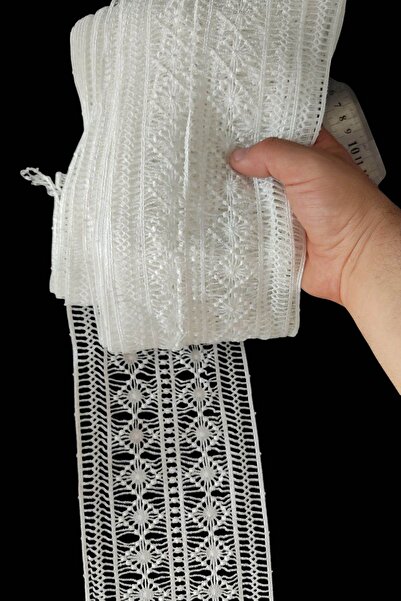 DUAYEN Güpür Dantel ters kare desen ara desen 1 metre etnik desen