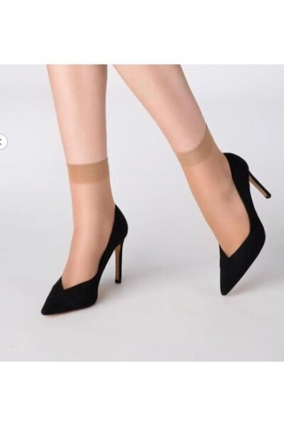 OEM Set 2 pairs short socks 20 Den, One Size, nude