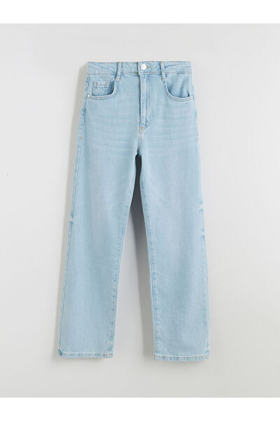 LC Waikiki Blue Basic Girl's Jean Trousers