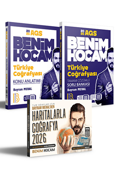 Benim Hocam Yayınları 2026 AGS Türkiye Coğrafyası Konu Anlatımı - Soru Bankas...