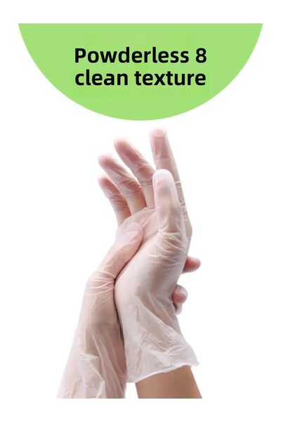 Dispoza 1 Carton Vinyl Transparent Powder-Free Gloves Size m (Medi̇um) 20 Boxes of Gloves