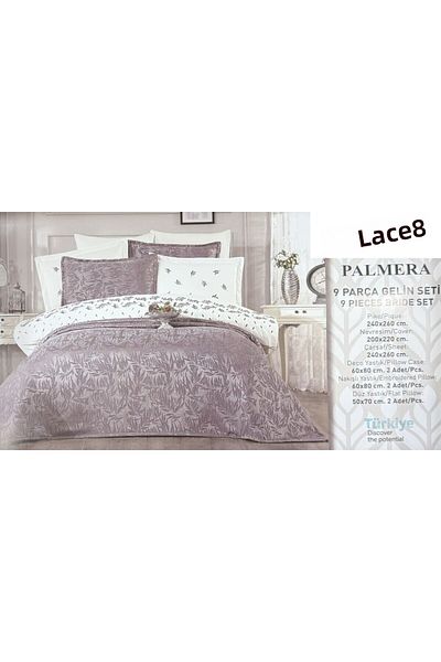 Dantelux 9 Piece Palmera Bridal Set - Lilac