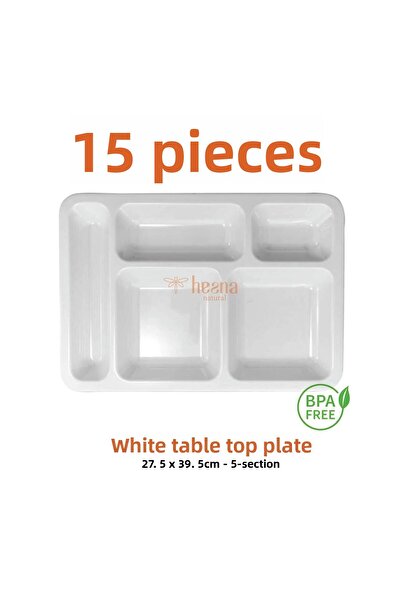Hesna Natural 5-Eye White Platter, Table D'Hôte, Table D'Hôte
