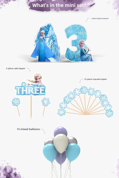Hey Parti Mini Frozen Elsa Birthday Party Set (3-5 Years)