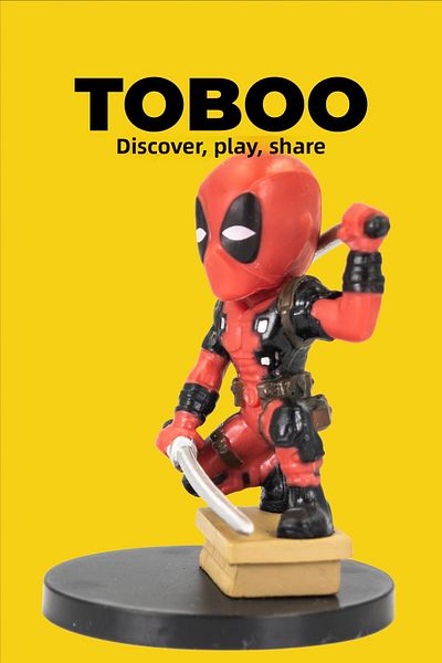 shop Deadpool Mini Figure – Collectible Model with Sword on Book