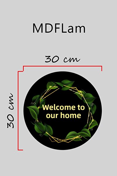 Dormot Ψηφιακή εκτύπωση με μοτίβο με μαύρα φύλλα, στολίδι πόρτας, στολίδι τοίχου