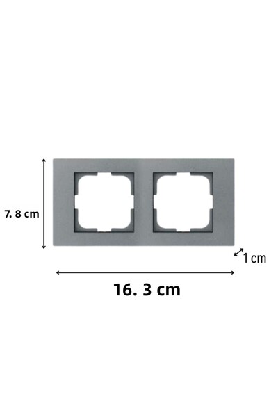 Huzur Elektrik Ovivo Grano Metallic Smoked Double Frame