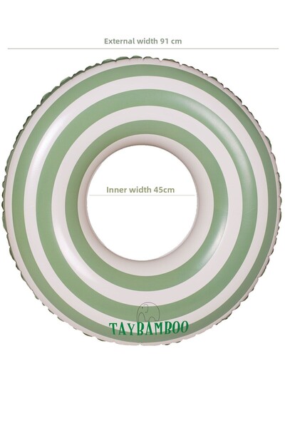 TAYBAMBoo Fuuny Swimming Ring 91cm Green Striped