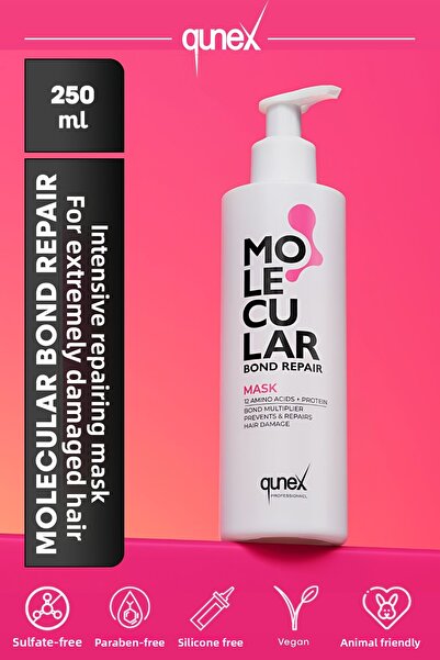 Molecular قناع بوند ريبير المكثف لإصلاح الشعر التالف والمتآكل بشكل كبير، 250 مل