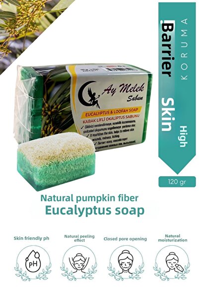 AYMELEK Natural Beauty Soap with Eucalyptus Extract and Pumpkin Fiber Effective Anti-Wrinkle Skin