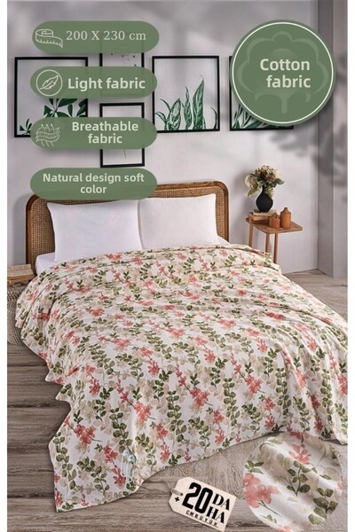 MODALİN Double Printed Pique Bedspread Daisy 200X230 cm