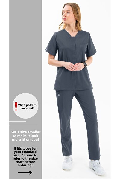 SAR TEKSTİL Set antracit pentru femei Refresh - material elastic Set chirurgi...