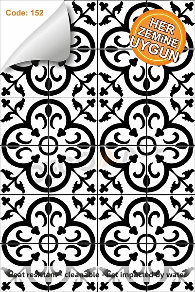 DECOMALL Folie adezivă rezistentă la apă, 100 x 100 cm, pentru podea de bucăt...