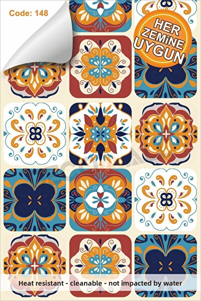 DECOMALL code148 Folie adezivă rezistentă la apă pentru podea de bucătărie, b...