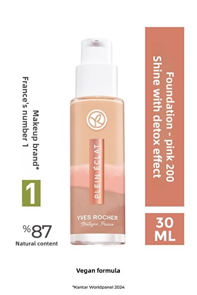 Yves Rocher كريم أساس تأثير التخلص من السموم - وردي 200-30 مل-62060