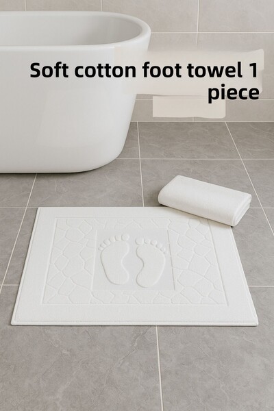 KAMİZ Soft Cotton Foot Towel - Highly Absorbent Bath Mat Foot Towel Bath Mat (1 Piece)
