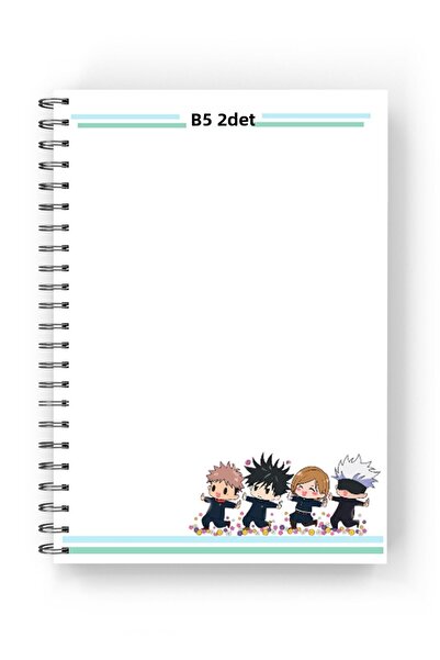 nihonwosekai Jujutsu Kaisen 2 Pcs Anime A5 Size Spiral Notebook 50 Sheets Gojo - Geto - Inumaki Toge
