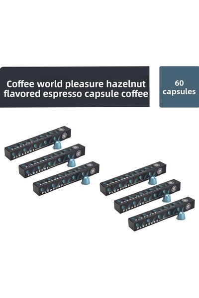 Kahve Dünyası كبسولات قهوة إسبريسو بنكهة البندق من كوفي وورلد بليزر، 60 كبسولة