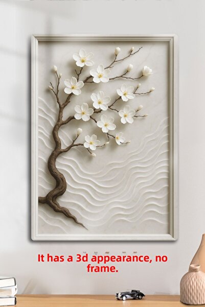 DekorHane Imprimare metalică cu aspect în relief 3d, pictură decorativă cu mo...