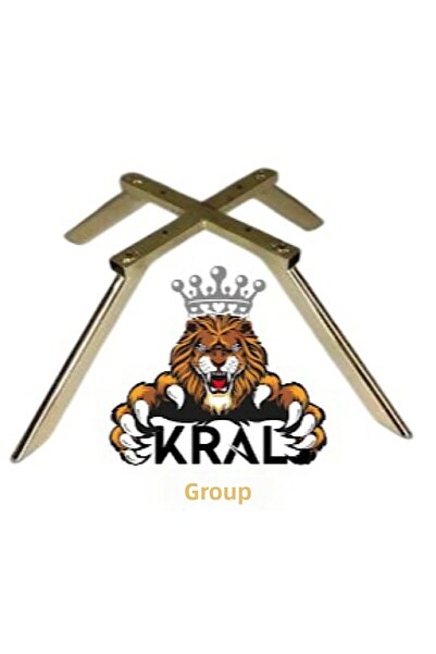 KRAL GRUP HIRDAVAT Picior pentru fotoliu metalic, patru picioare, 23 cm, placat cu aur, LIVRARE DOUA BUCATE