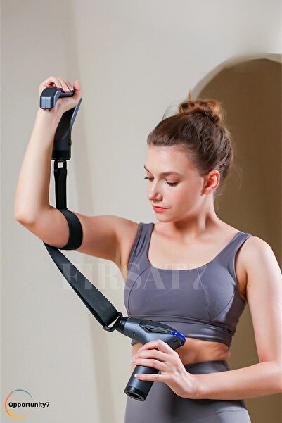 Fırsat7 Professional Digital Display 4-Head Massager Pulse Vibrating Massage Gun Muscle Relaxer