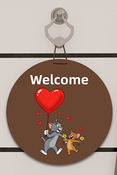 Dormot Imprimare digitală maro, standard, tematică Heart Tom și Jerry, orname...