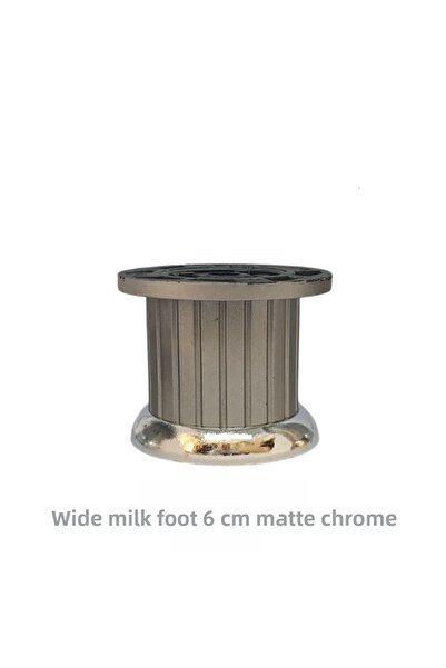 Adilon Picior de stâlp din plastic cu lățime de 6 cm, crom mat, cu șuruburi