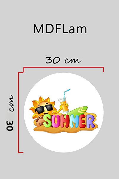 Dormot Digital Print White, Standard, Sun Summer Themed, Door Ornament, Wall Ornament