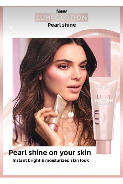 L'oreal باريس جلوشن الكل في واحد Natural Radiance 901-Fair Glow 40 مل هايلايت...