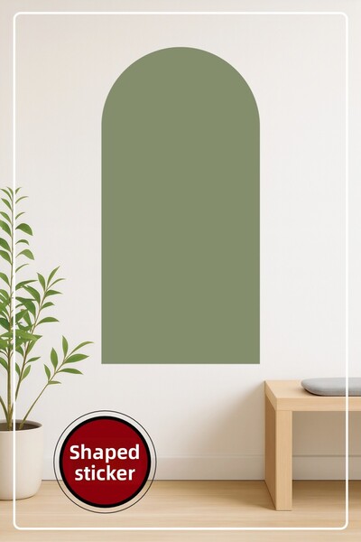 KOSS Dijital Autocolant decorativ de perete în formă ovală, în stil boem, ver...