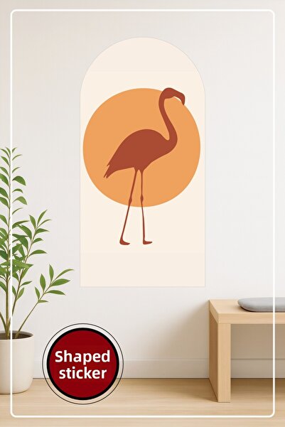 KOSS Dijital Autocolant decorativ de perete în formă ovală, siluetă de stâncă...