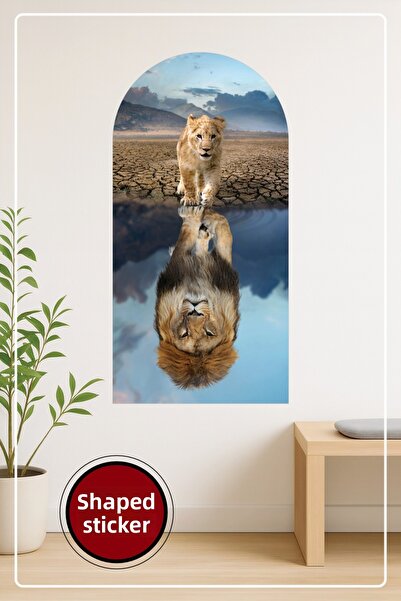 KOSS Dijital Autocolant decorativ de perete în formă ovală cu model de reflex...