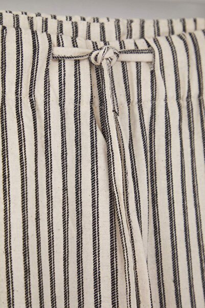 Trendyol Collection Multicolored Striped Elastic Waist Pants Twoss25Pl00134