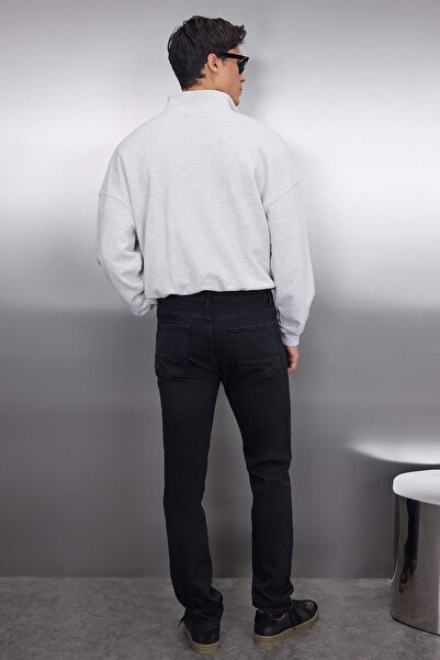 Trendyol Collection Μαύρο Smoke Slim Fit Stretch υφασμάτινο τζιν παντελόνι TMNAW23JE00028