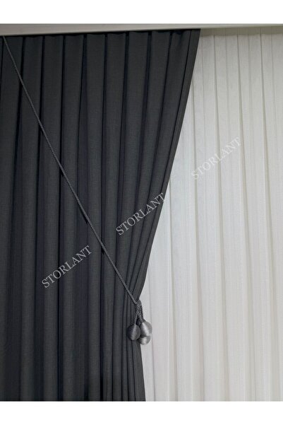 Storlant Linen Foldet Backdrop Curtain L 1/3 Tight Pleat L Accessory Gift L Single Wing