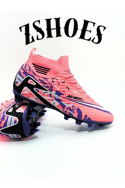 ZSHOES Cizme de fotbal unisex Astroturf Field Turf Field cu șosete premium cu talpă TPU (model nou)