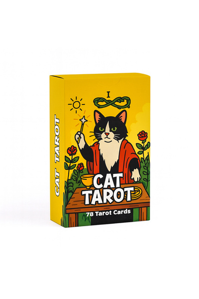 repro design Cat Tarot 78-Piece Cat Themed Tarot Cards Set – Fun and Collectible Fortune Cards