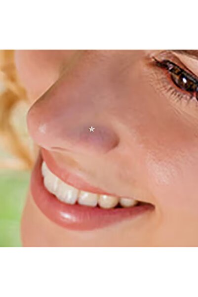 Heppii Cerrahi Çelik Gold Renk Çelik Yıldızlı Burun Piercing Yıldızlı Hızma
