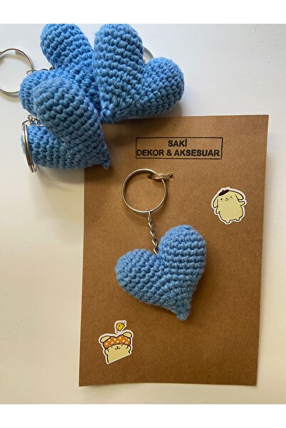El Emeği سلسلة مفاتيح على شكل قلب محبوكة يدويًا