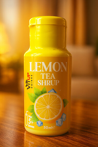 VİTUP Limon Ice Tea Şurubu – 50 ml Konsantre – 1:100 Seyreltilir – Bitkisel & Şekersiz & Vegan